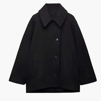 Damen Wintermantel Oversized Gerade Geschnitten