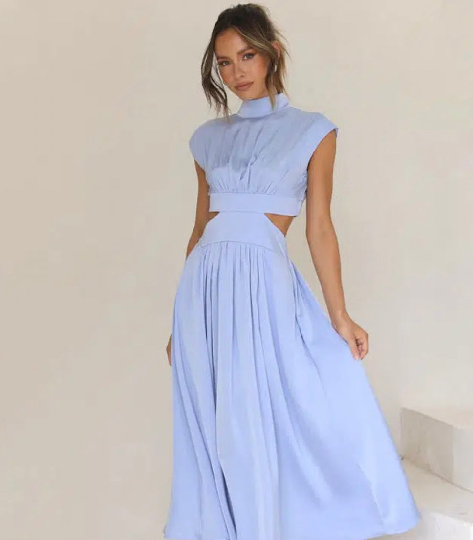 Damen Maxikleid Offene Seitenpartien