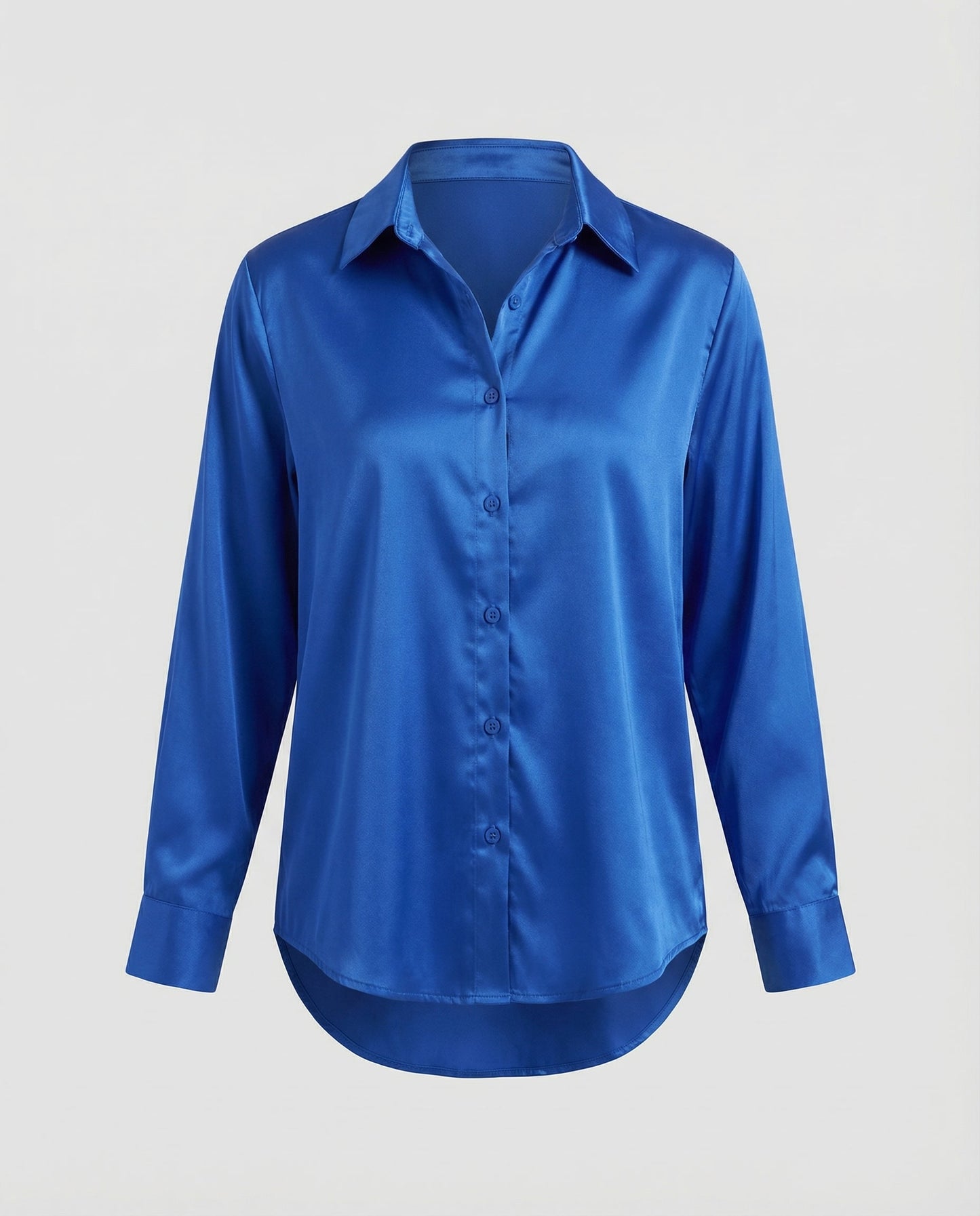 Herren Langarmhemd Elegantes Baumwolle Weiß