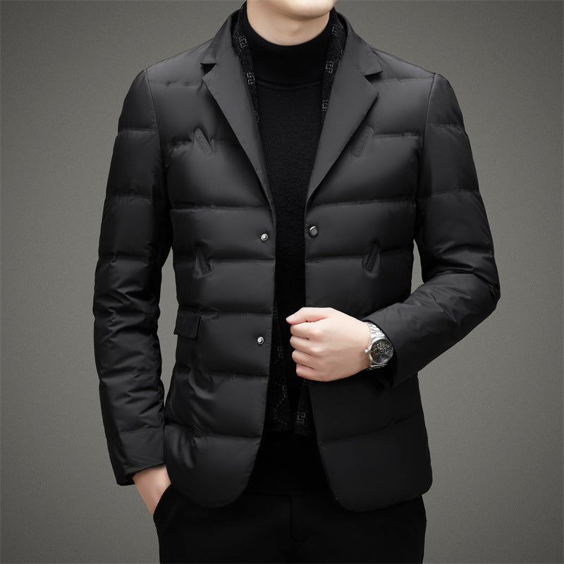 Damen Daunenjacke Taillierte Passform Doppelt Gepolstert Schwarz - Norvielle
