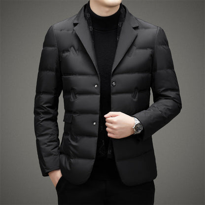 Damen Daunenjacke Taillierte Passform Doppelt Gepolstert Schwarz - Norvielle
