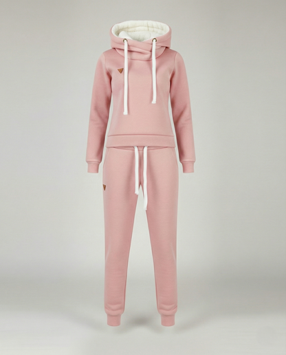 Damen Sportlicher Jogginganzug Warm Fleece