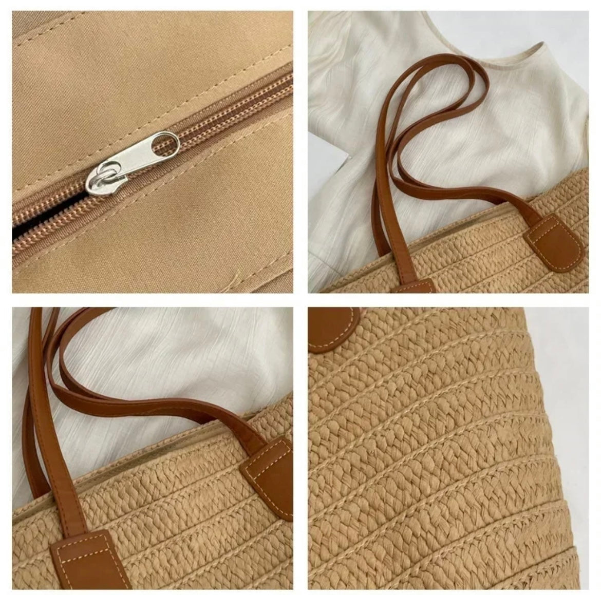 Strandtasche Stroh Natur
