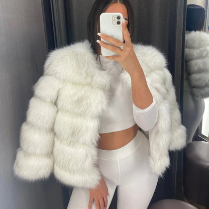 Damen Winterjacke Faux Fur Elegant