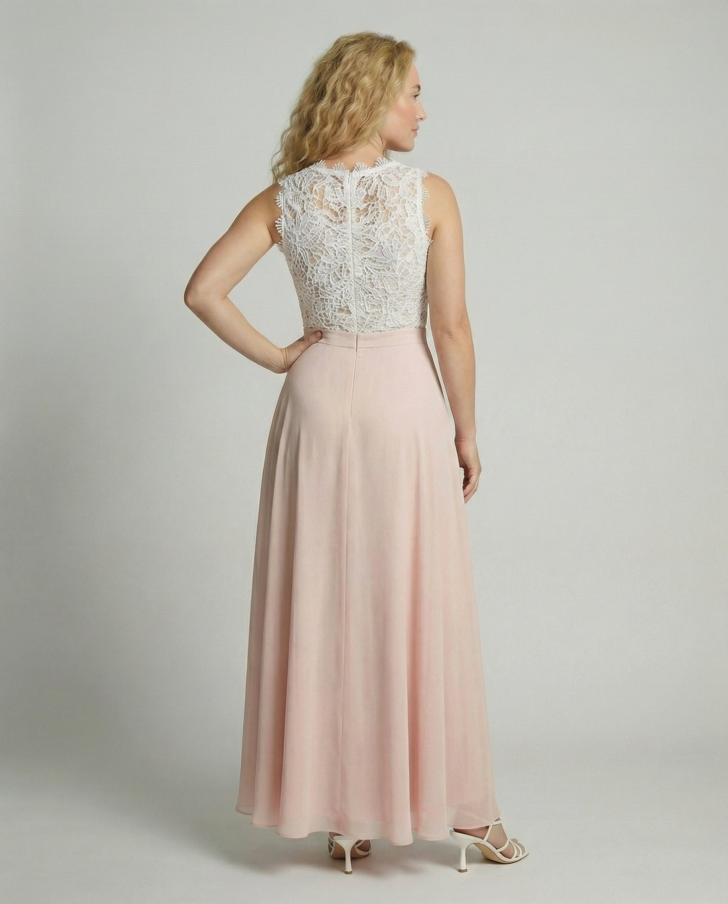 Damen Spitzen Sommerkleid Elegantes Weiß