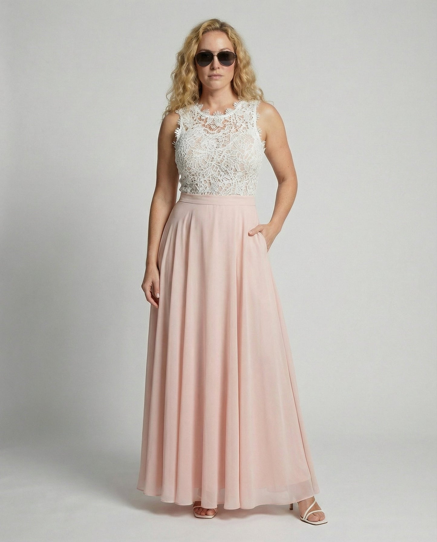 Damen Spitzen Sommerkleid Elegantes Weiß - Norvielle