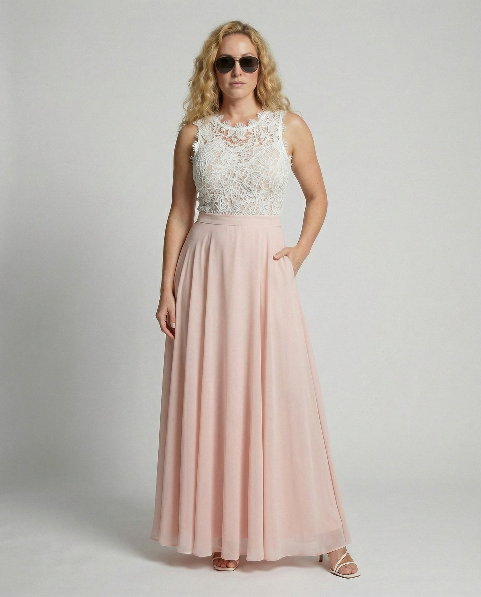 Damen Spitzen Sommerkleid Elegantes Weiß - Norvielle