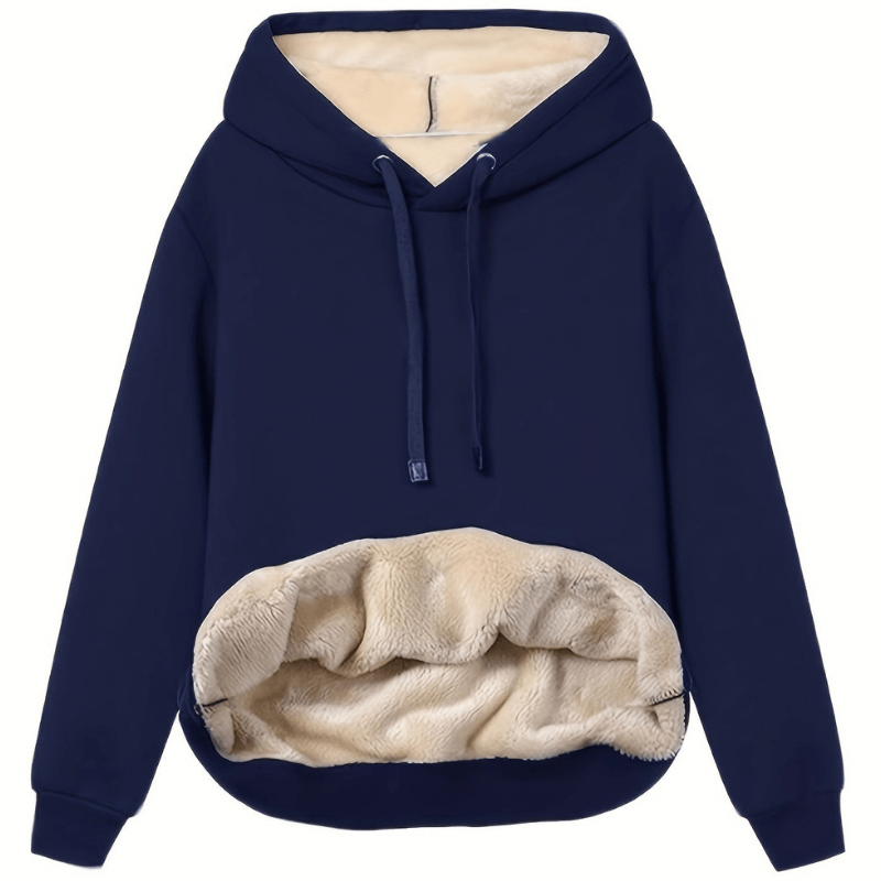 Norvielle Damen Fleecepullover Leicht Warm Beige