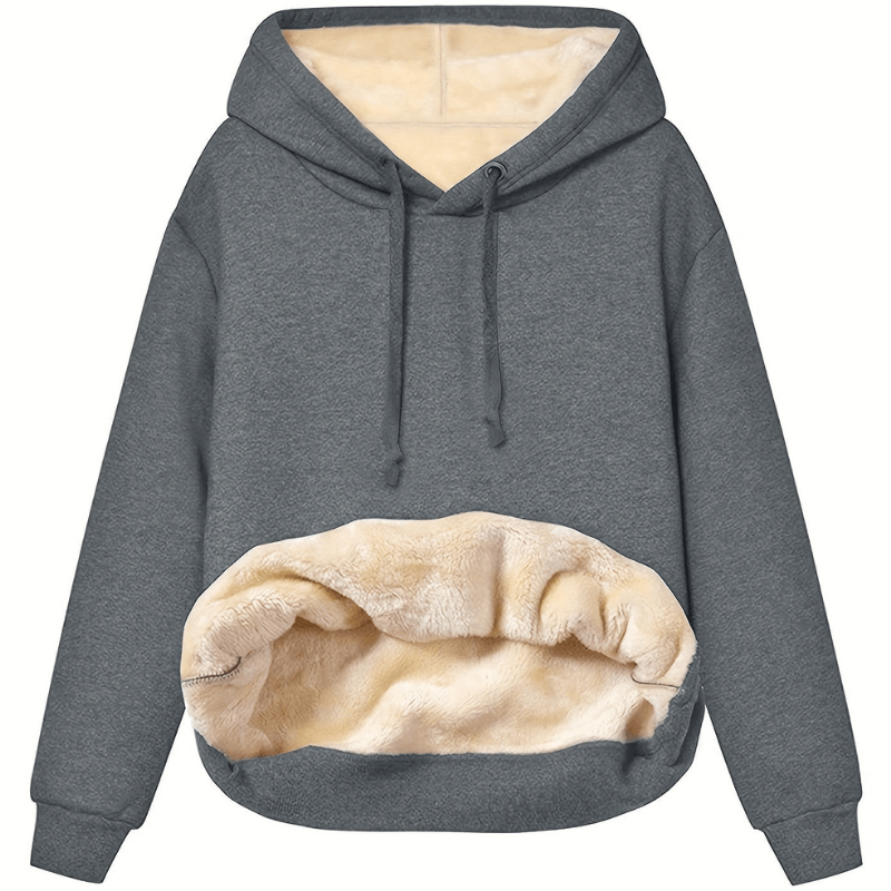 Norvielle Damen Fleecepullover Leicht Warm Beige