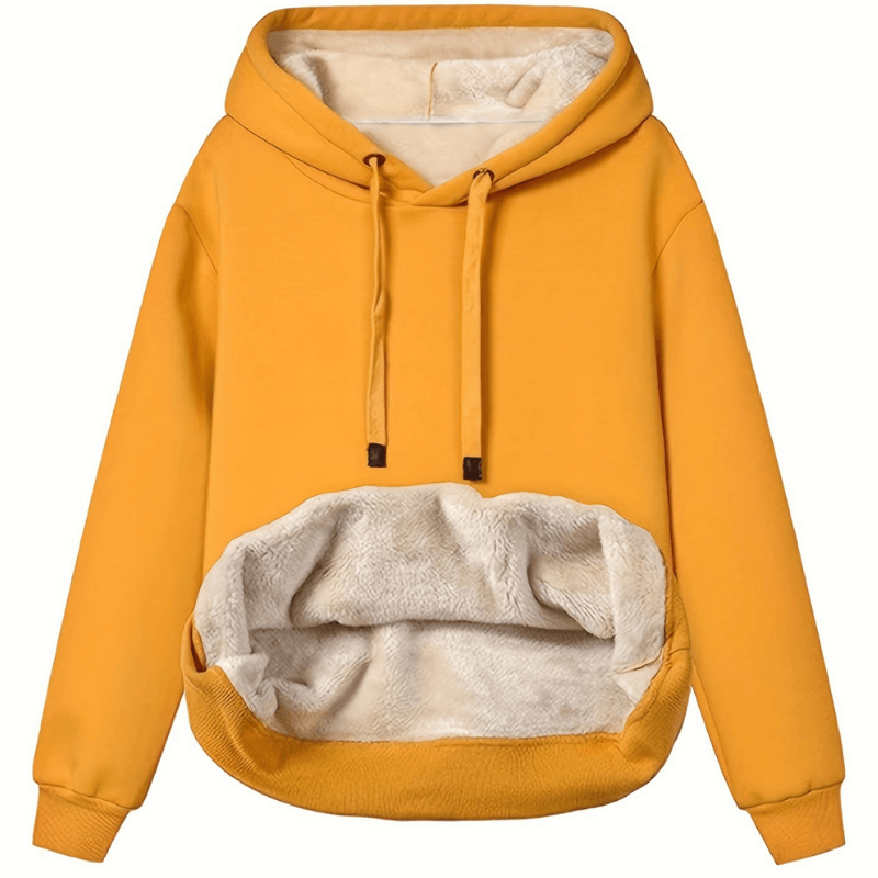 Norvielle Damen Fleecepullover Leicht Warm Beige