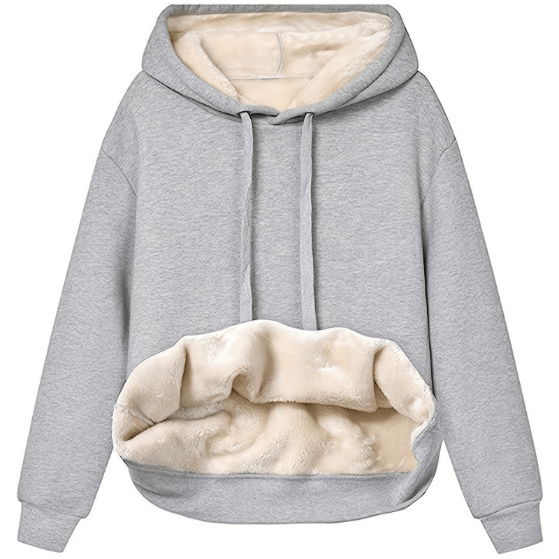 Norvielle Damen Fleecepullover Leicht Warm Beige