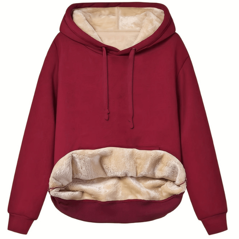 Norvielle Damen Fleecepullover Leicht Warm Beige