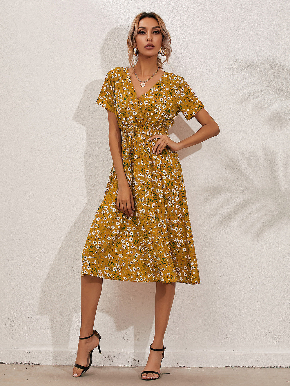 Elegantes Damen Sommerkleid Blumenmuster