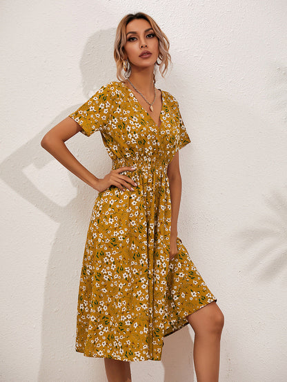 Elegantes Damen Sommerkleid Blumenmuster