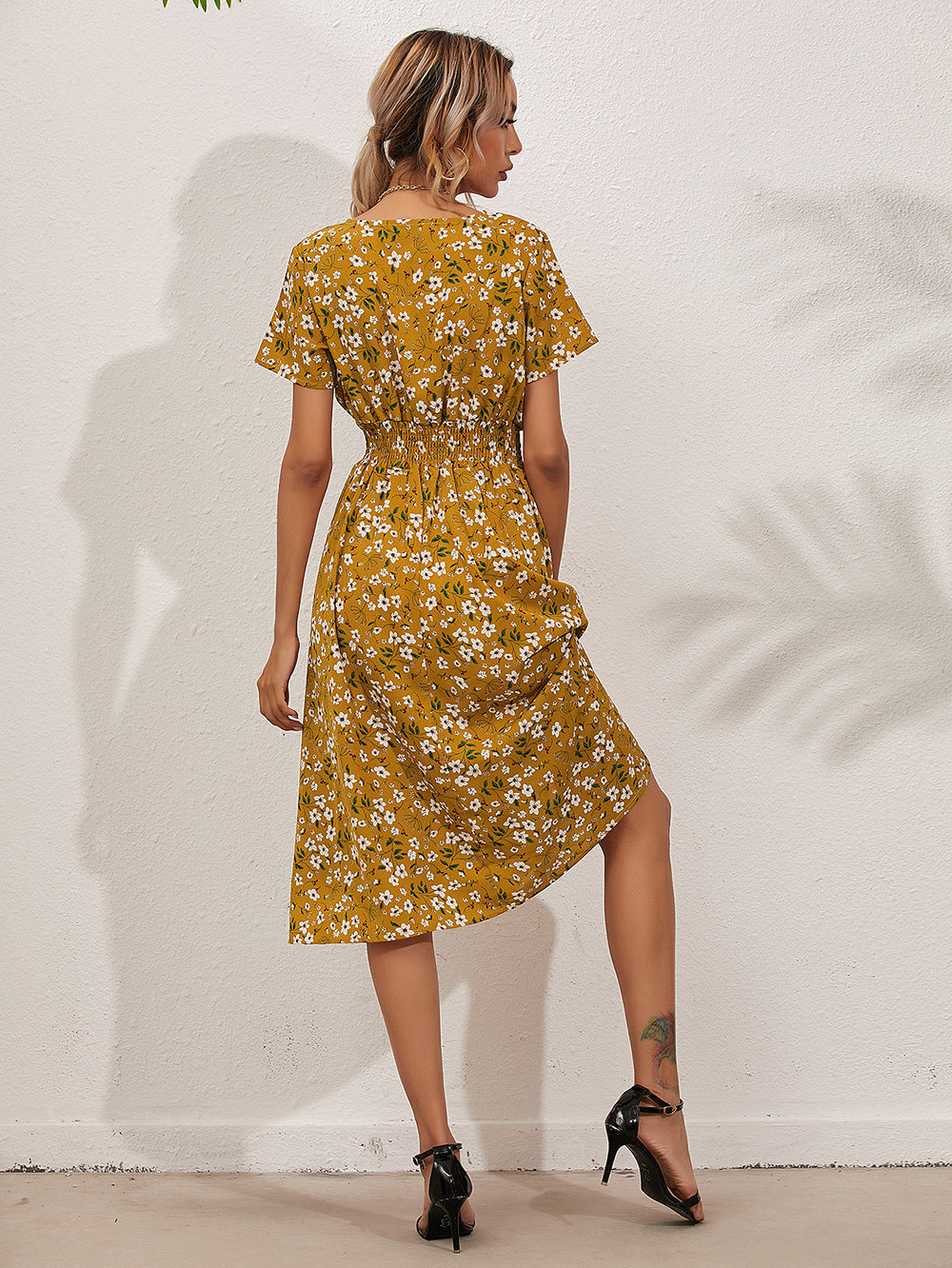 Elegantes Damen Sommerkleid Blumenmuster