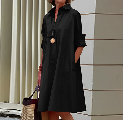 Damen Midikleid Bequem Stilvoll