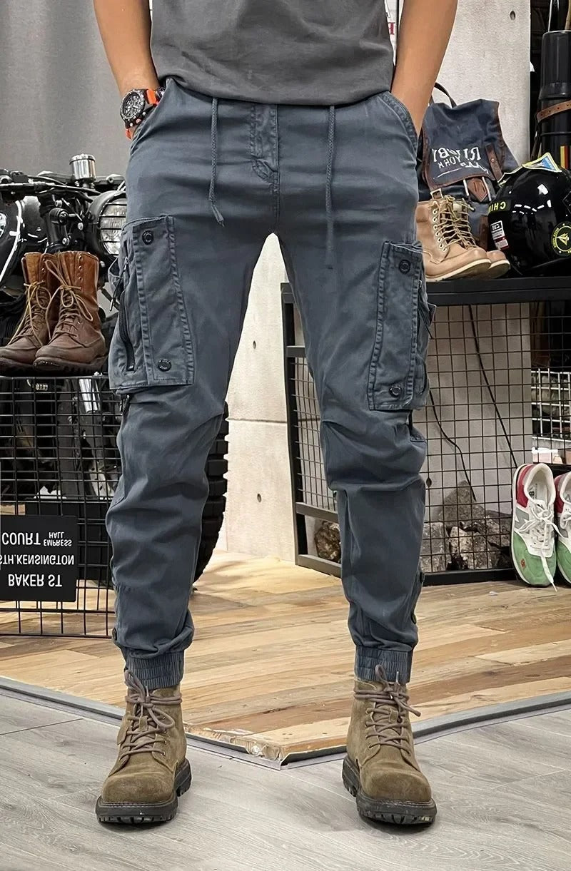 Norvielle Herren Cargo-Hose Stretchig mit Taschen