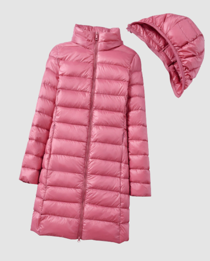 Damen Ultraleichte Daunenjacke Mit Kapuze