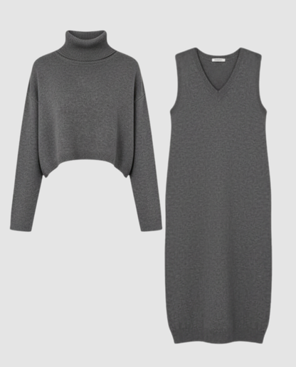Damen Jersey Midikleid Elegantes Design