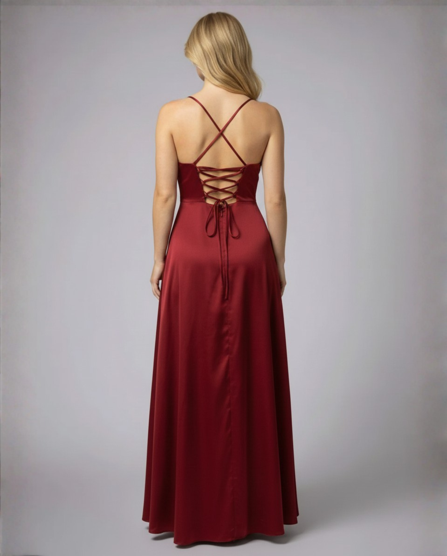 Damen Maxi Abendkleid Hochschlitz