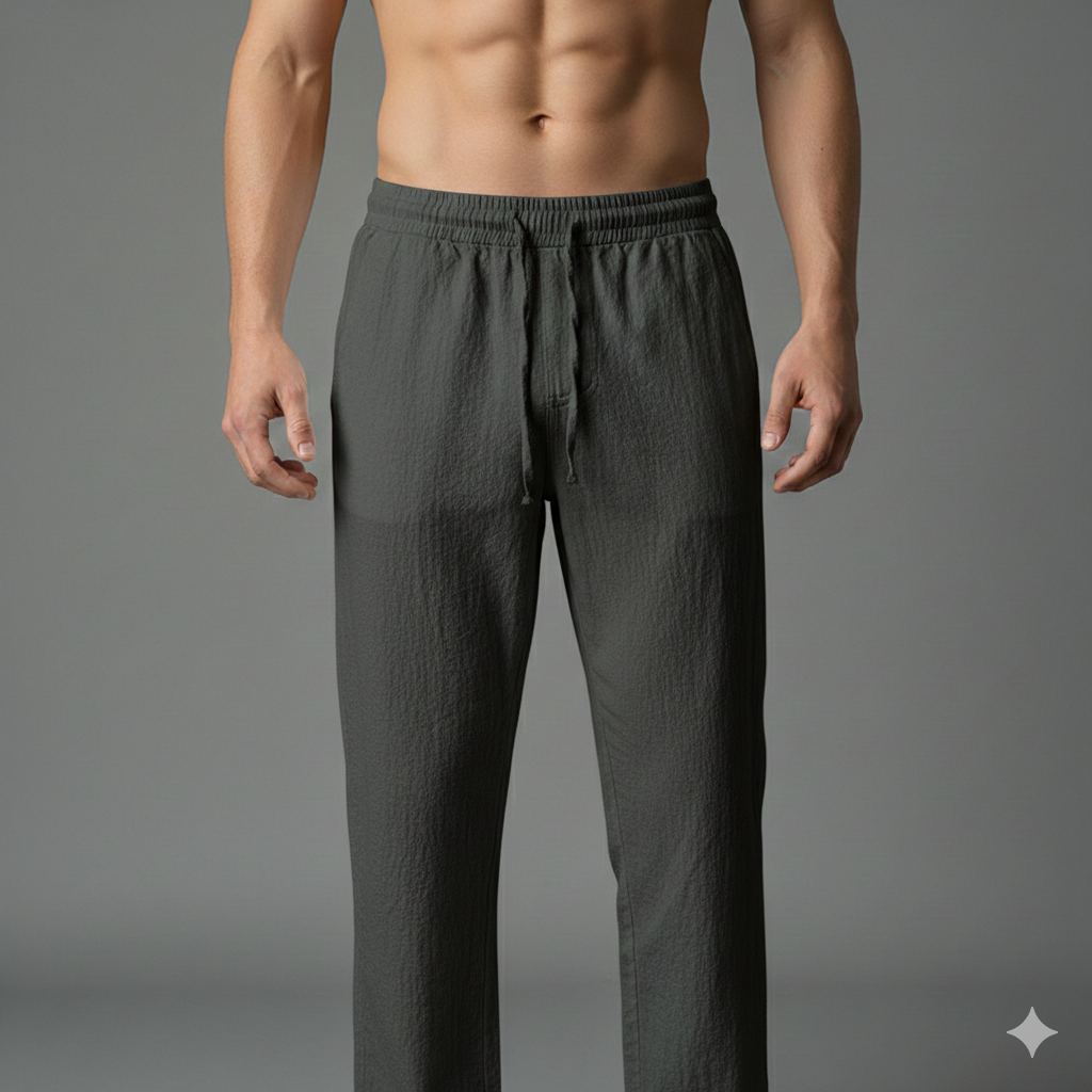 Herren Freizeithosen Elastischer Bund Seitentaschen Bequem