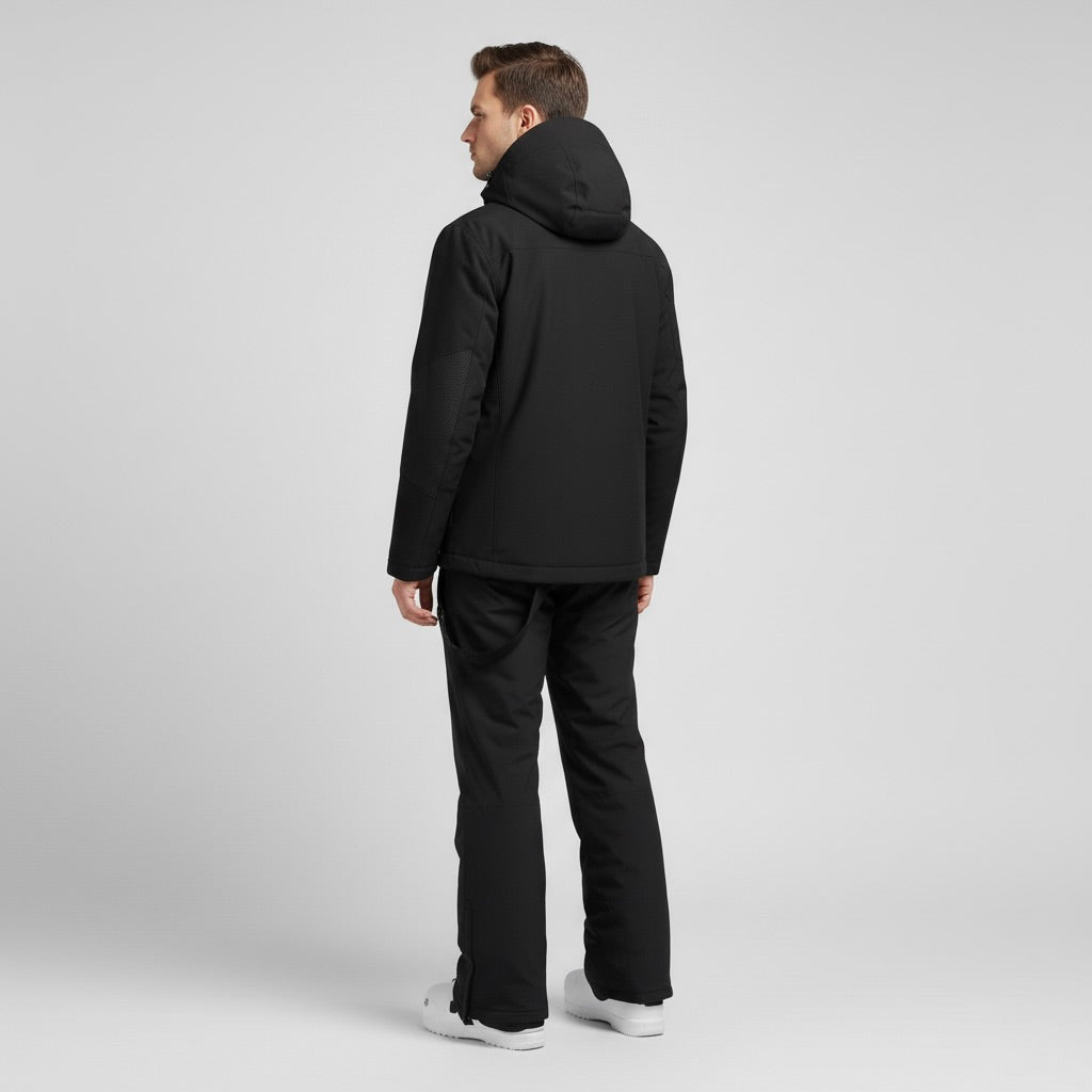 Herren Skijacke Kapuze Hose Funktionswinterbekleidung