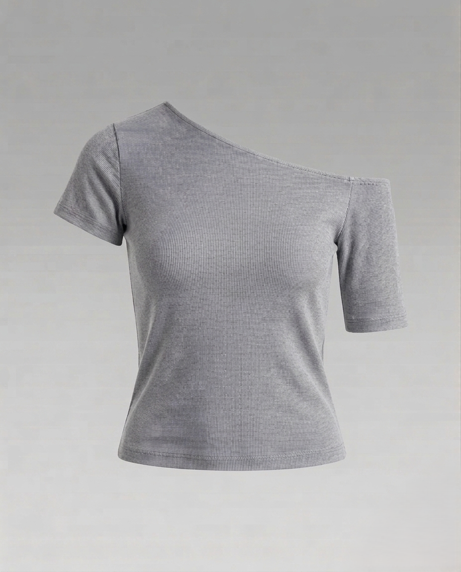 Damen Asymmetrisches Schulterfrei Jersey