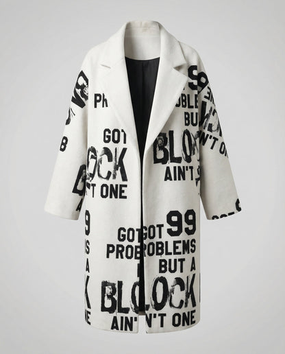Damen Wollmantel Lang Elegantes Design