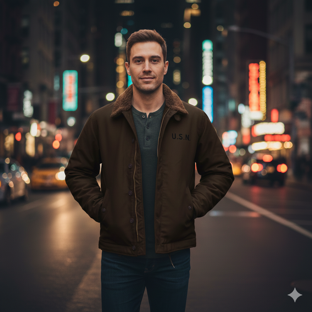 Herren Wachsjacke Vintage Norvielle Kunstpelz-Futter