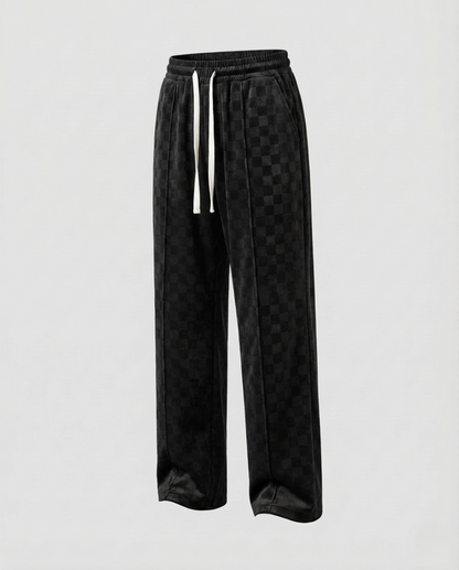 Herren Karohose Jacquard Kordelzug