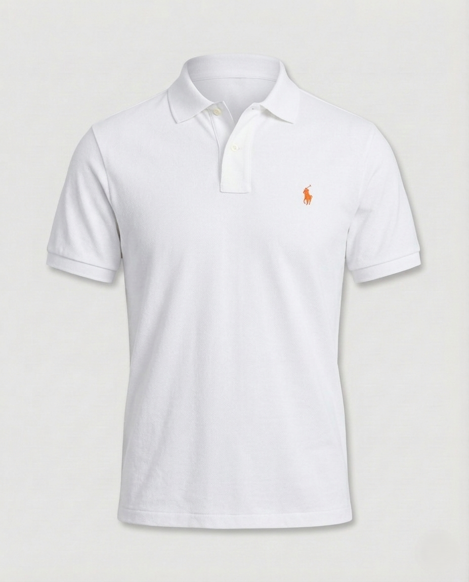 Herren Poloshirt Piqué Mesh Struktur Verdeckte Knöpfe