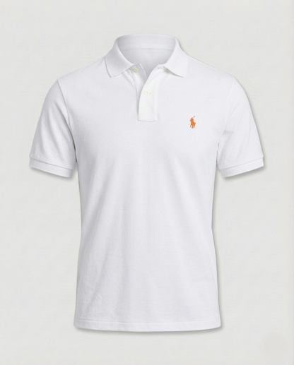Herren Poloshirt Piqué Mesh Struktur Verdeckte Knöpfe