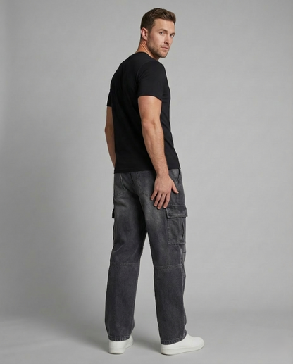 Unisex Cargohose Jeans Weit