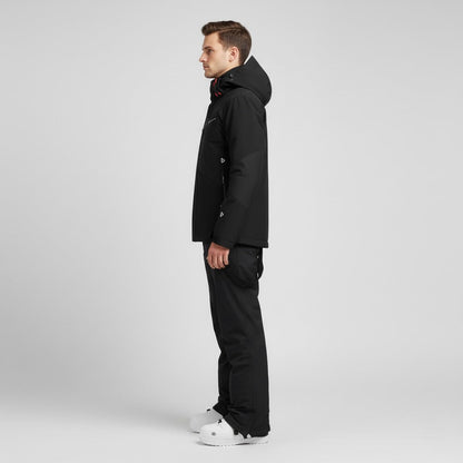 Herren Skijacke Kapuze Hose Funktionswinterbekleidung