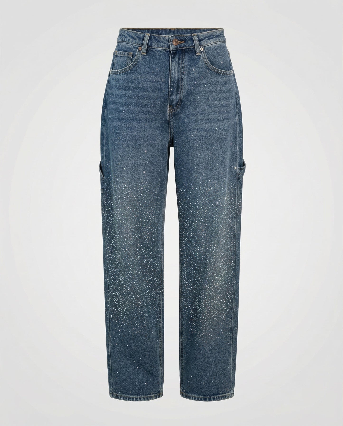 Damen Diamond Jeans Glitzer Effekt