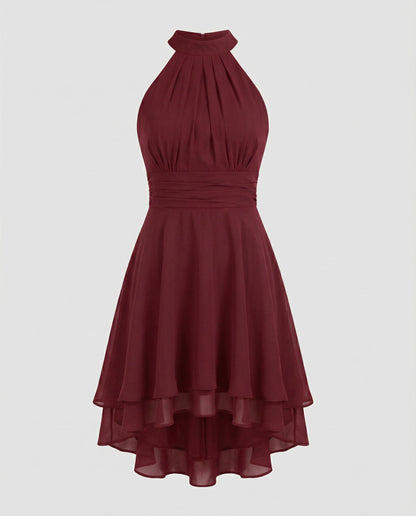 Damen Sommerkleid Rüschenkleid Pastellfarben