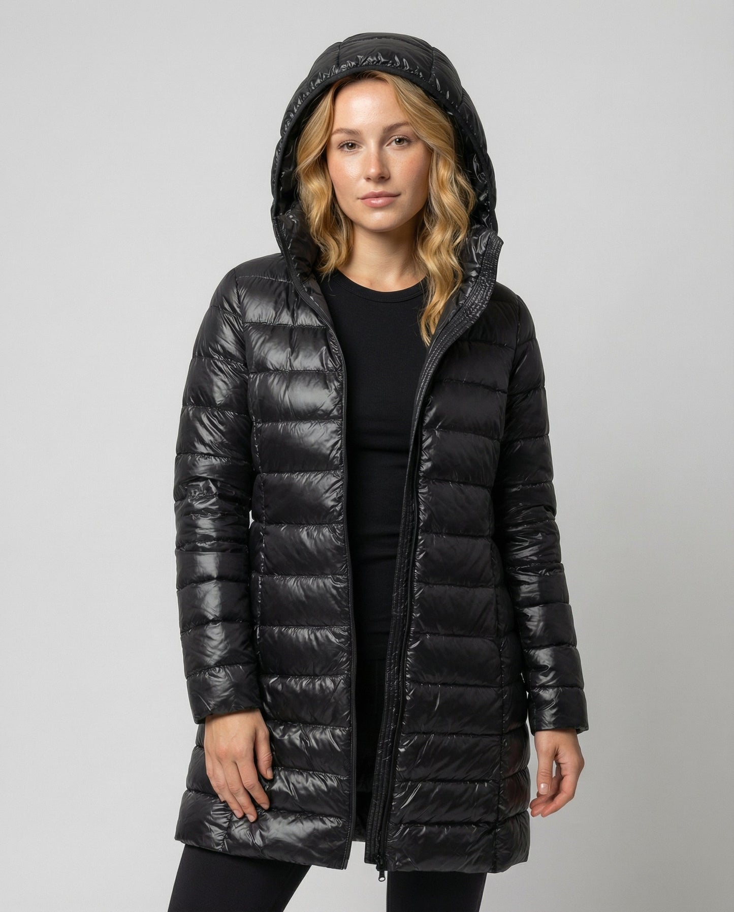 Damen Ultraleichte Daunenjacke mit Kapuze - Norvielle