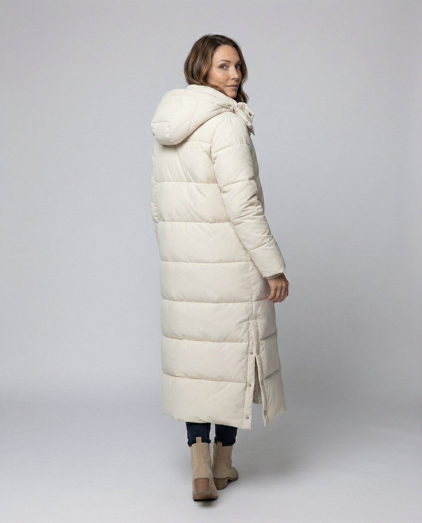 Damen Steppjacke Extra Lang