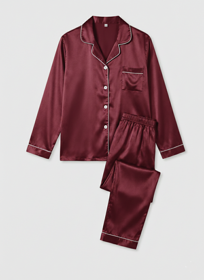 Damen Satin Pyjama Set Elegantes Design