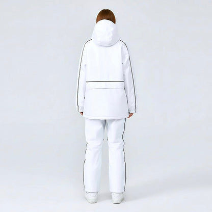 Weißer Unisex Skianzug Zweiteiler