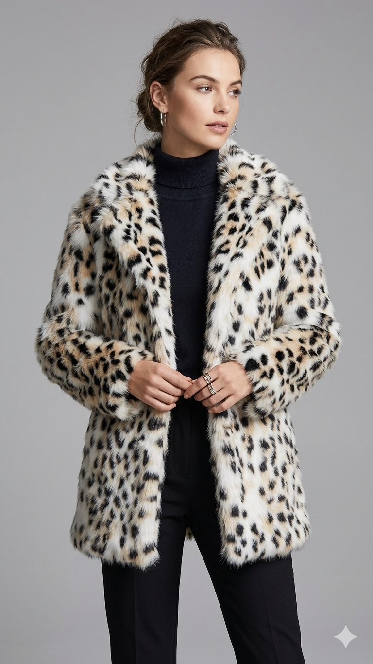 Damen Kunstfelljacke Flauschig Norvielle