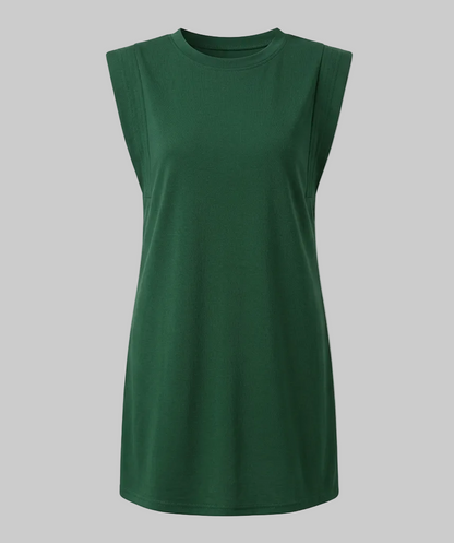 Damen Minikleid Gerades Schnitt Gepolsterte Schultern
