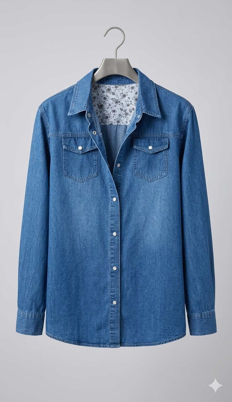 Norvielle Damen Denimjacke Lang