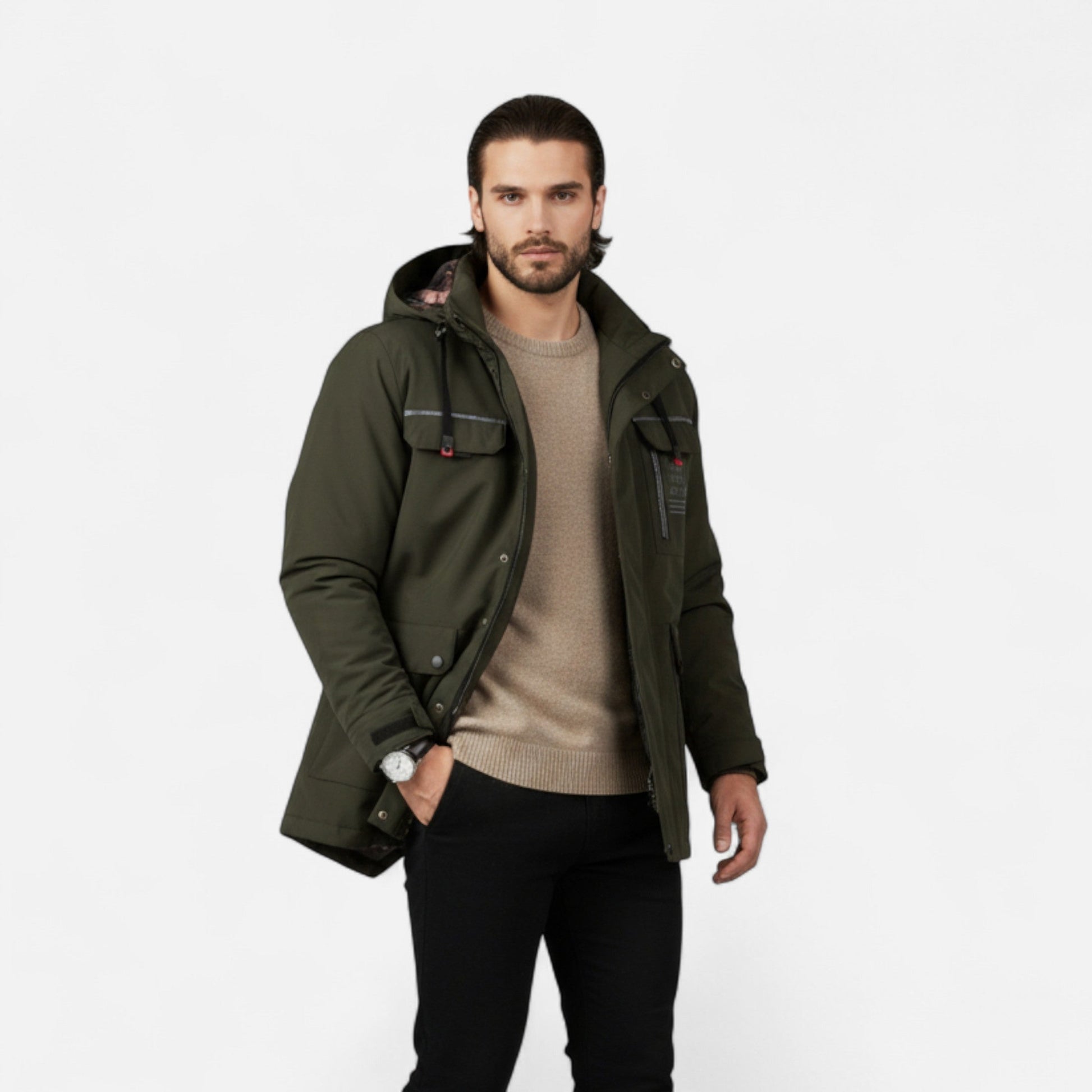 Herren Windbreaker Jacke Leicht Kapuze - Norvielle