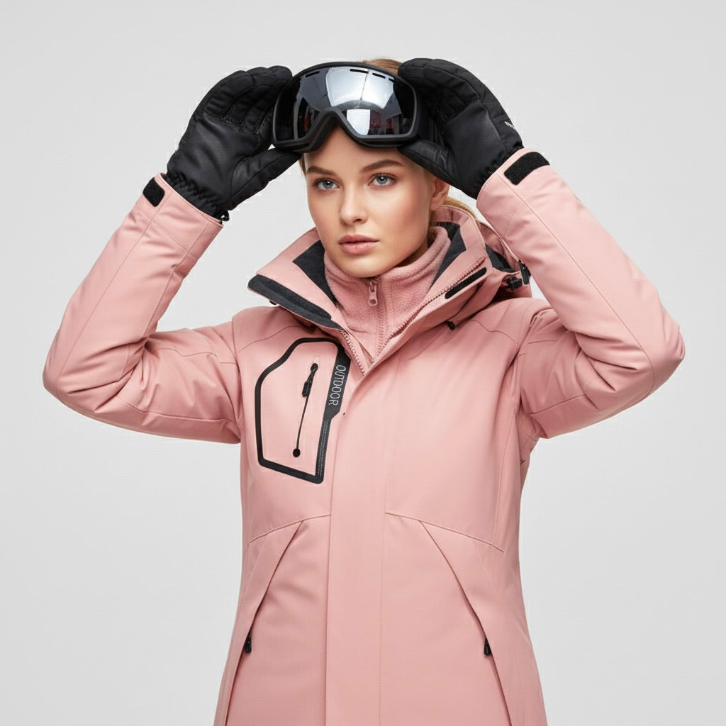 Damen Skianzug Kapuze Jacke Hose Zweiteiler
