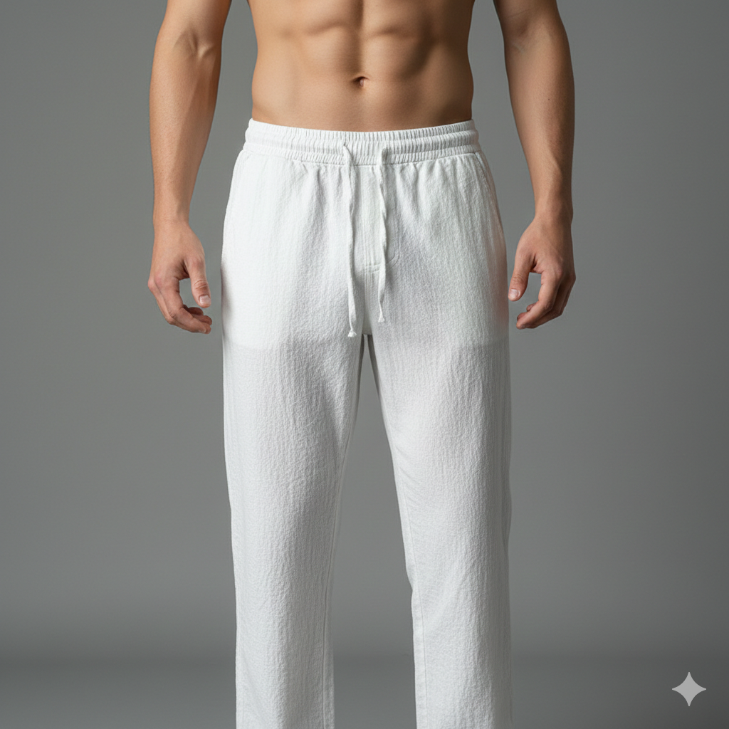 Herren Freizeithosen Elastischer Bund Seitentaschen Bequem