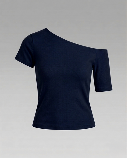 Damen Asymmetrisches Schulterfrei Jersey
