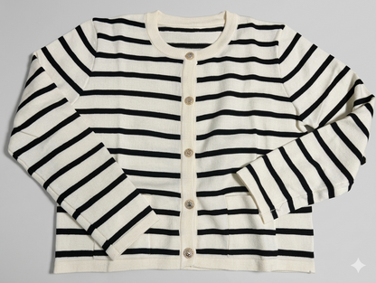 Gestreifter Damen-Cardigan