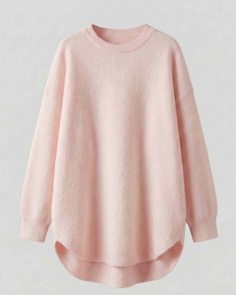 Damen Oversized Pullover aus Wolle Beige