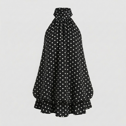 Damen Ärmelloses Volant-Kleid Lagenoptik